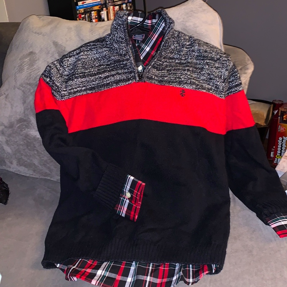 Boys 2 piece set Sweater and button down dress shirt